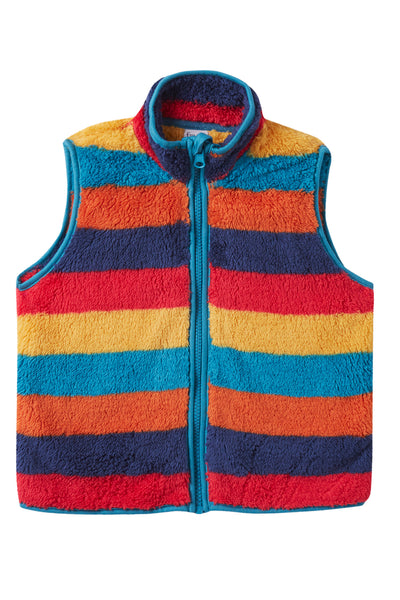 Frugi Rambler 3 in 1 Coat in Navy Blue/Autumn Stripe