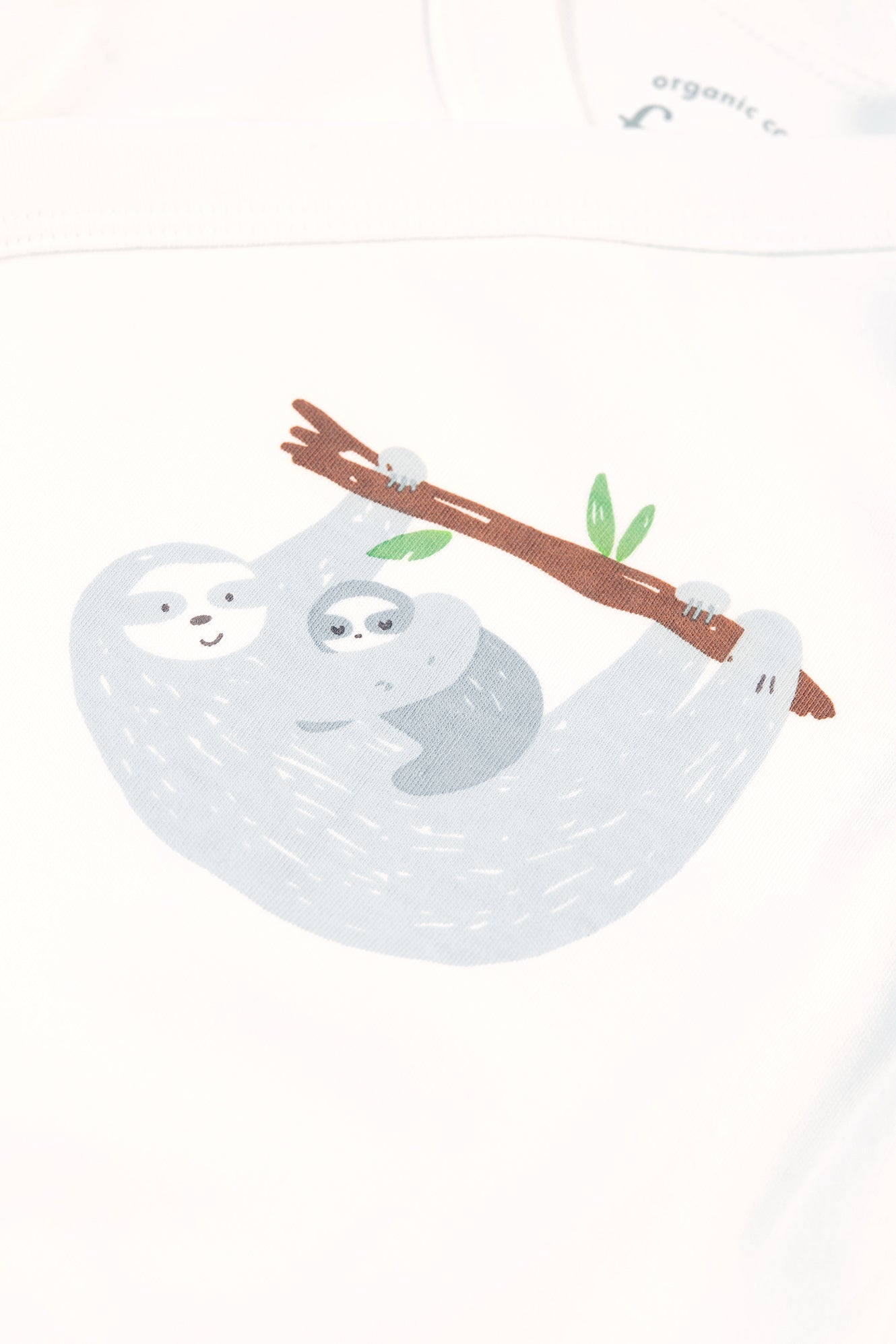 Frugi Shay 2 Pack Body - Sleepy Sloths/Soft White-Kids-Ohh! By Gum - Shop Sustainable
