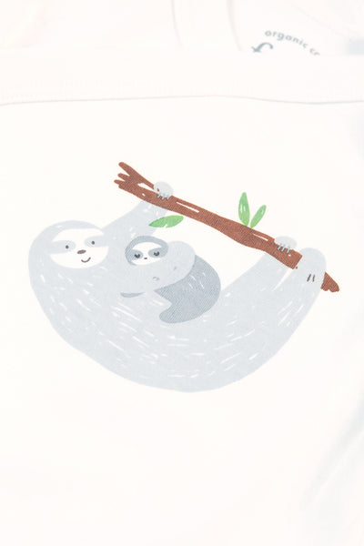 Frugi Shay 2 Pack Body - Sleepy Sloths/Soft White-Kids-Ohh! By Gum - Shop Sustainable