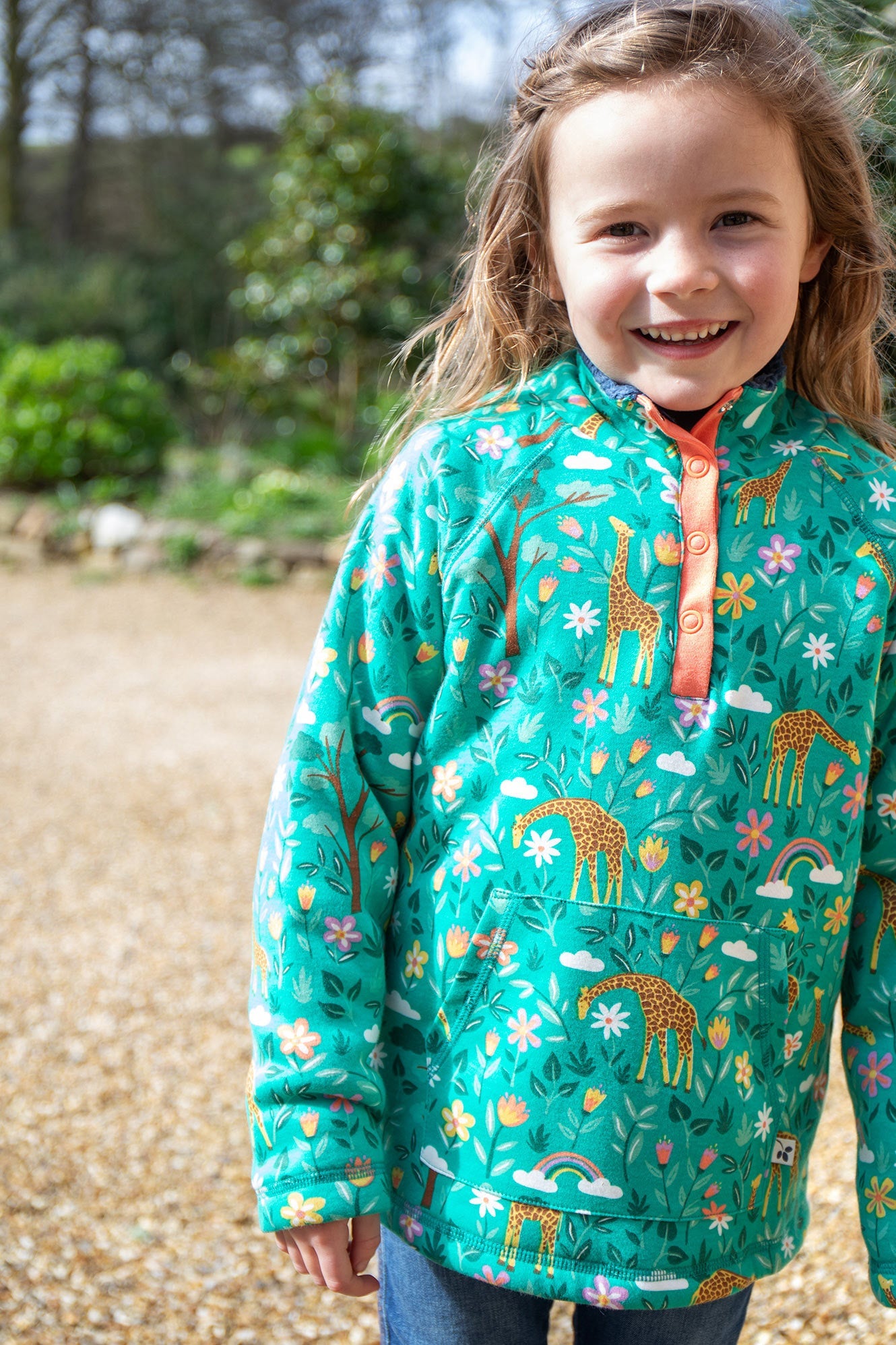 Frugi Snuggle Fleece - A Tower Of Giraffes-Kids-Ohh! By Gum - Shop Sustainable