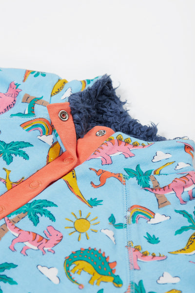 Frugi Snuggle Fleece in Bluebird Dinoland-Kids-Ohh! By Gum - Shop Sustainable