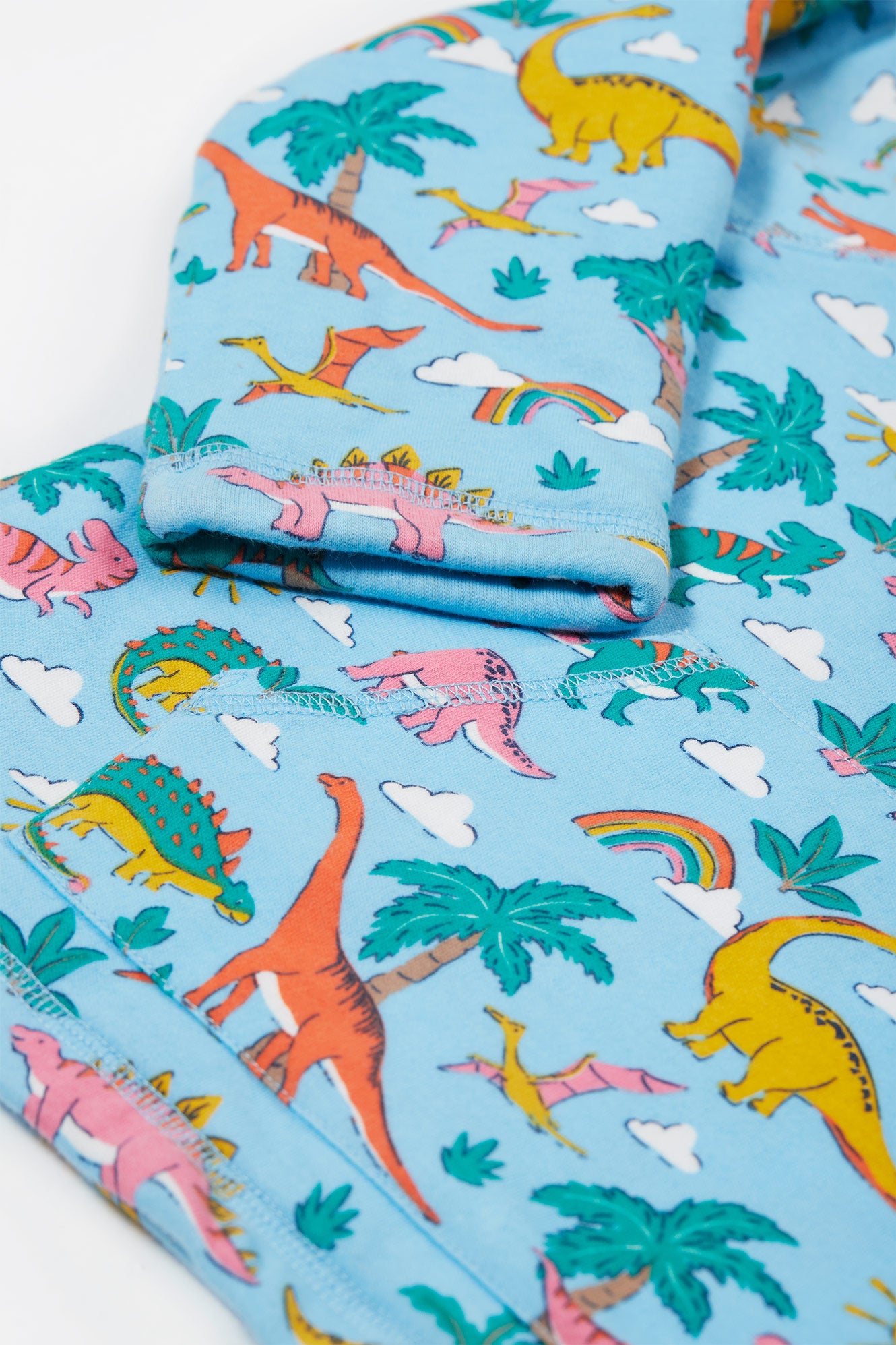 Frugi Snuggle Fleece in Bluebird Dinoland-Kids-Ohh! By Gum - Shop Sustainable