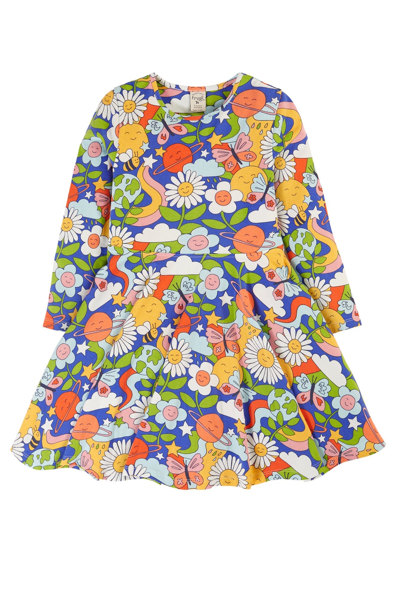 Frugi Sofia Skater Dress - Retro Happy-Kids-Ohh! By Gum - Shop Sustainable