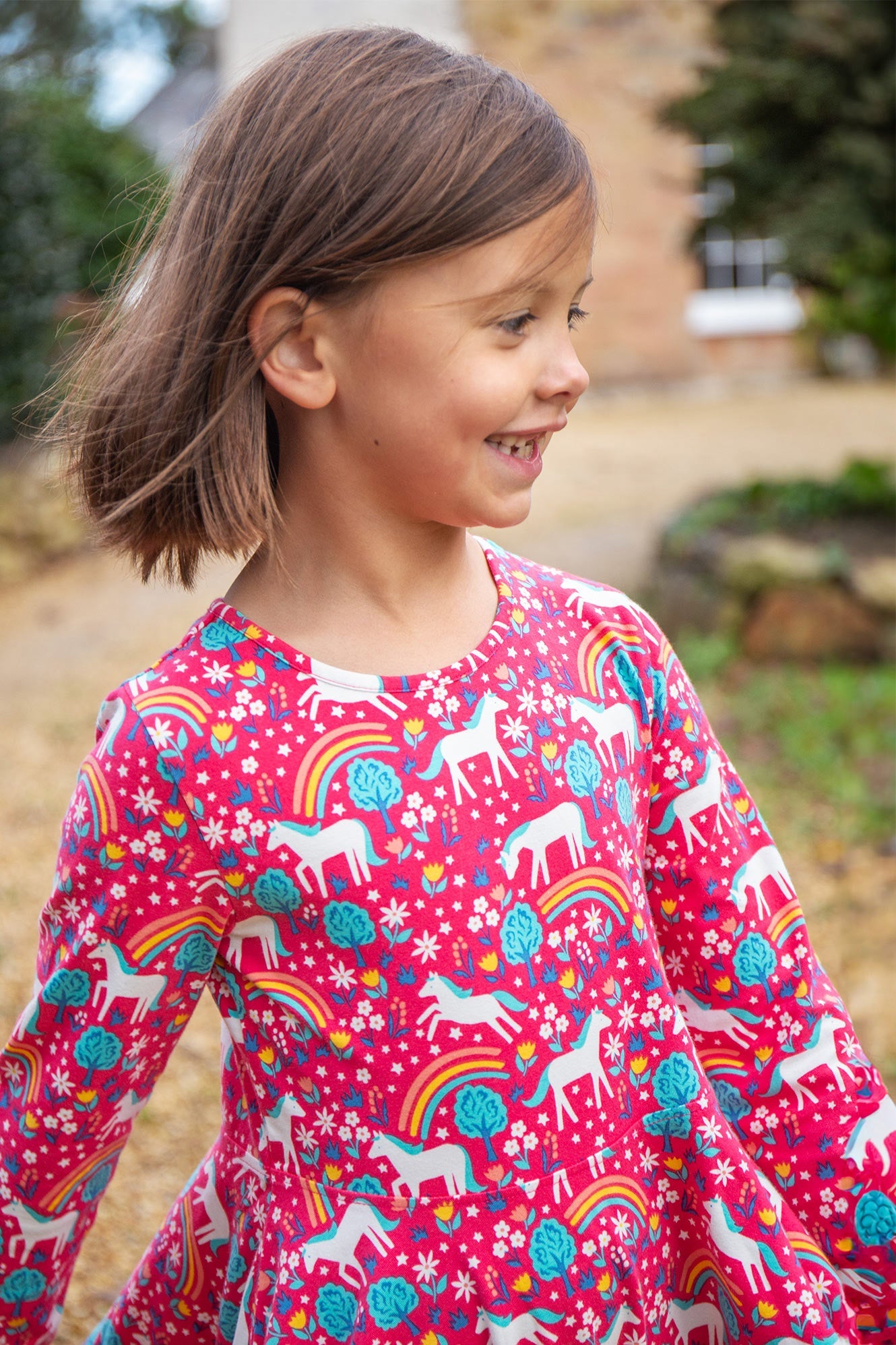 Frugi Sofia Skater Dress - Wild Horses-Kids-Ohh! By Gum - Shop Sustainable