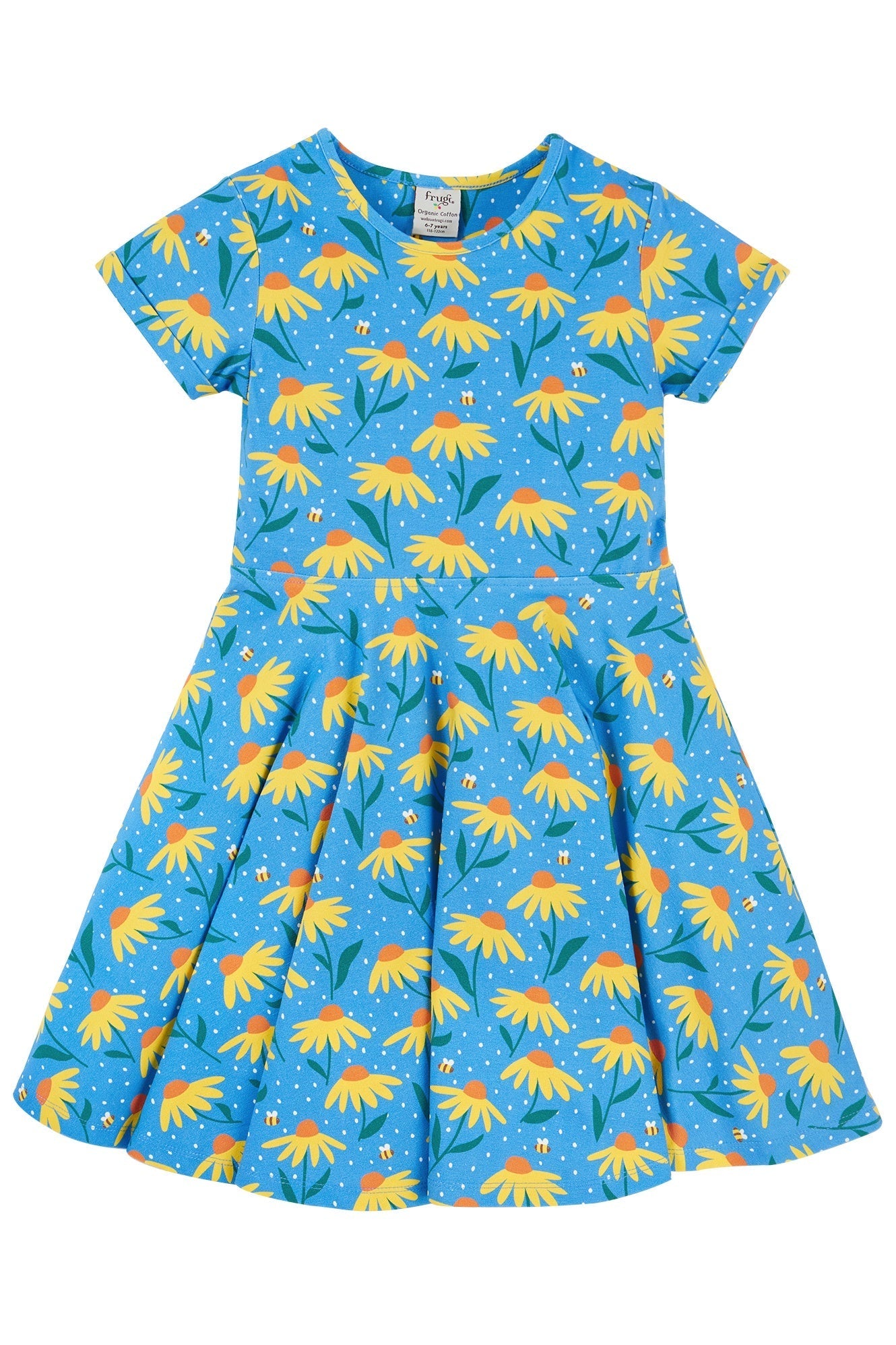Frugi Spring Skater Dress in Echinacea-Kids-Ohh! By Gum - Shop Sustainable