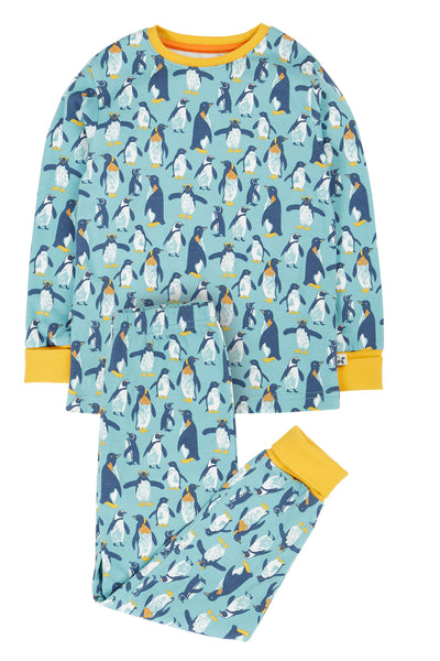 Frugi Sundown Pyjamas in Lichen Penguin Waddle