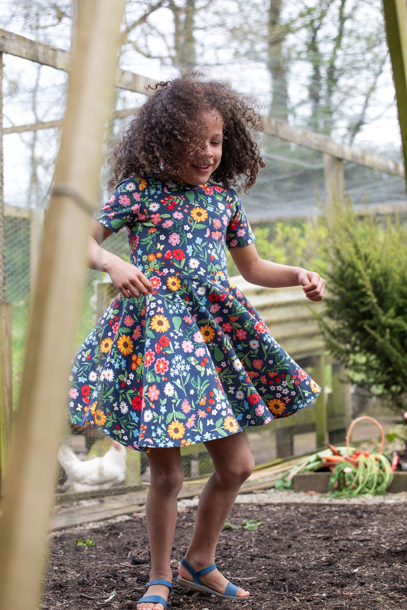 Frugi Sunshine Skater Dress in Potagar Garden-Kids-Ohh! By Gum - Shop Sustainable