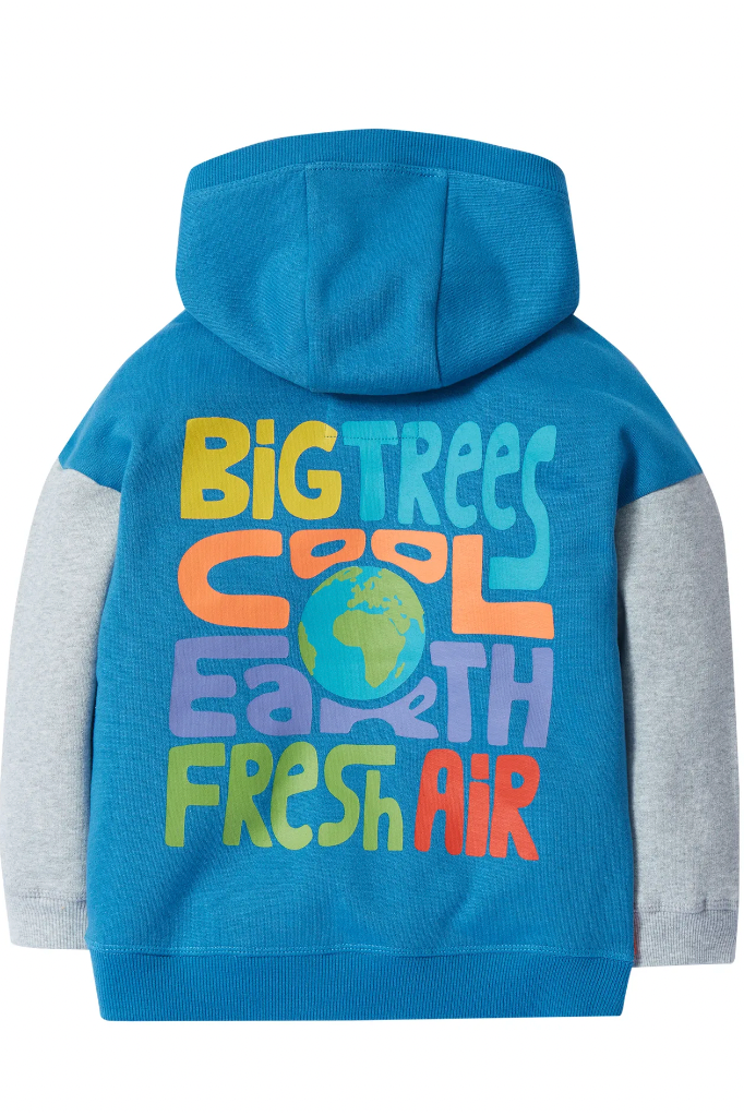 Frugi Switch Bowen Colour Block Hoodie in Deep Water/Earth-Kids-Ohh! By Gum - Shop Sustainable