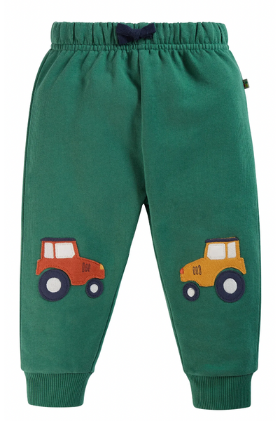 Frugi Switch Character Crawlers in Holly Green/Tractors-Kids-Ohh! By Gum - Shop Sustainable