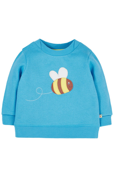 Frugi Switch Easy on Jumper in Beluga Blue/Bee-Kids-Ohh! By Gum - Shop Sustainable