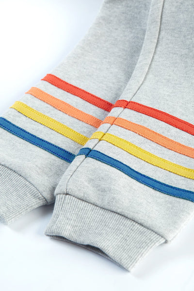 Frugi Switch Jago Joggers in Grey Marl/Rainbow-Kids-Ohh! By Gum - Shop Sustainable