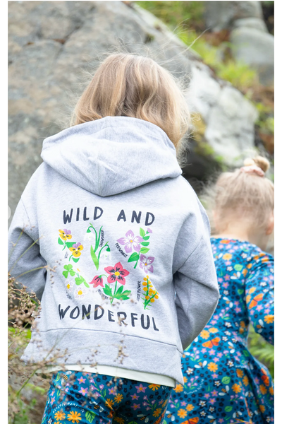 Frugi Switch Lissie Hoodie in Grey Marl/Wild And Wonderful-Kids-Ohh! By Gum - Shop Sustainable