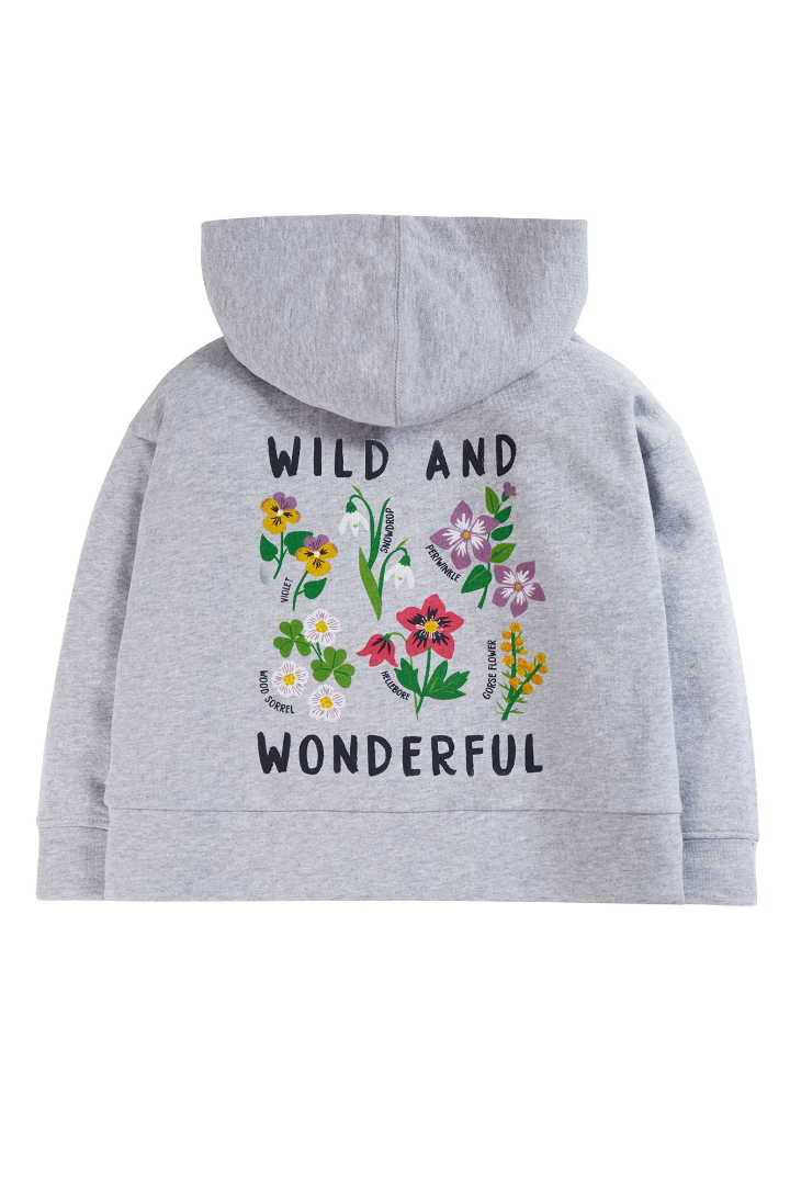 Frugi Switch Lissie Hoodie in Grey Marl/Wild And Wonderful-Kids-Ohh! By Gum - Shop Sustainable