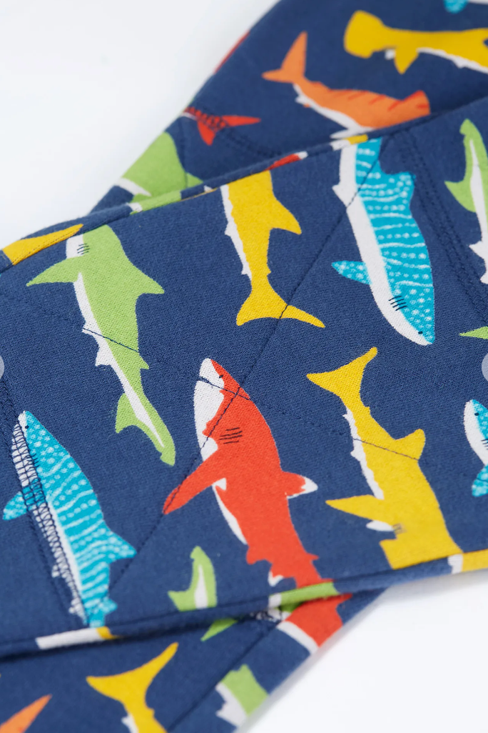Frugi Switch Printed Snug Joggers in Shiver of Sharks-Kids-Ohh! By Gum - Shop Sustainable