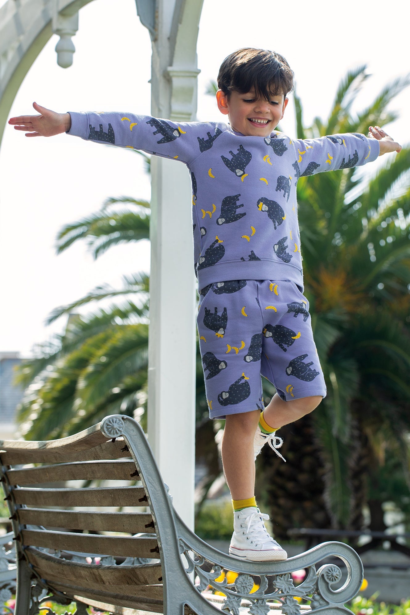 Frugi Switch Samson Printed Shorts in Monkeying Around-Kids-Ohh! By Gum - Shop Sustainable