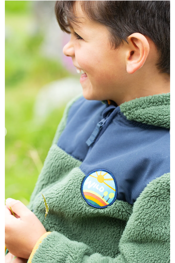 Frugi Theo Ted Fleece Jacket in Khaki-Kids-Ohh! By Gum - Shop Sustainable