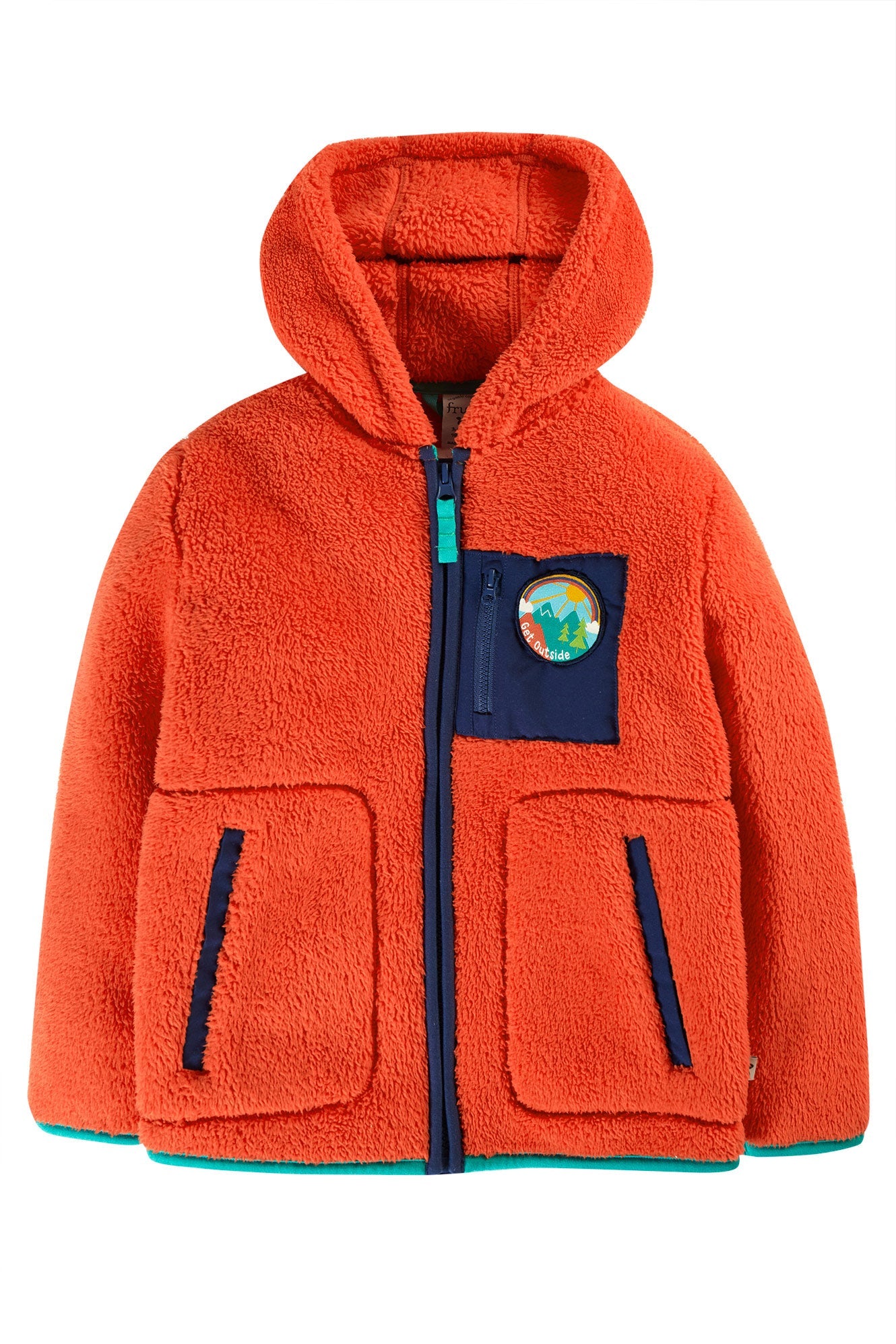 Frugi Toby Ted Fleece Jacket - Bonfire-Kids-Ohh! By Gum - Shop Sustainable