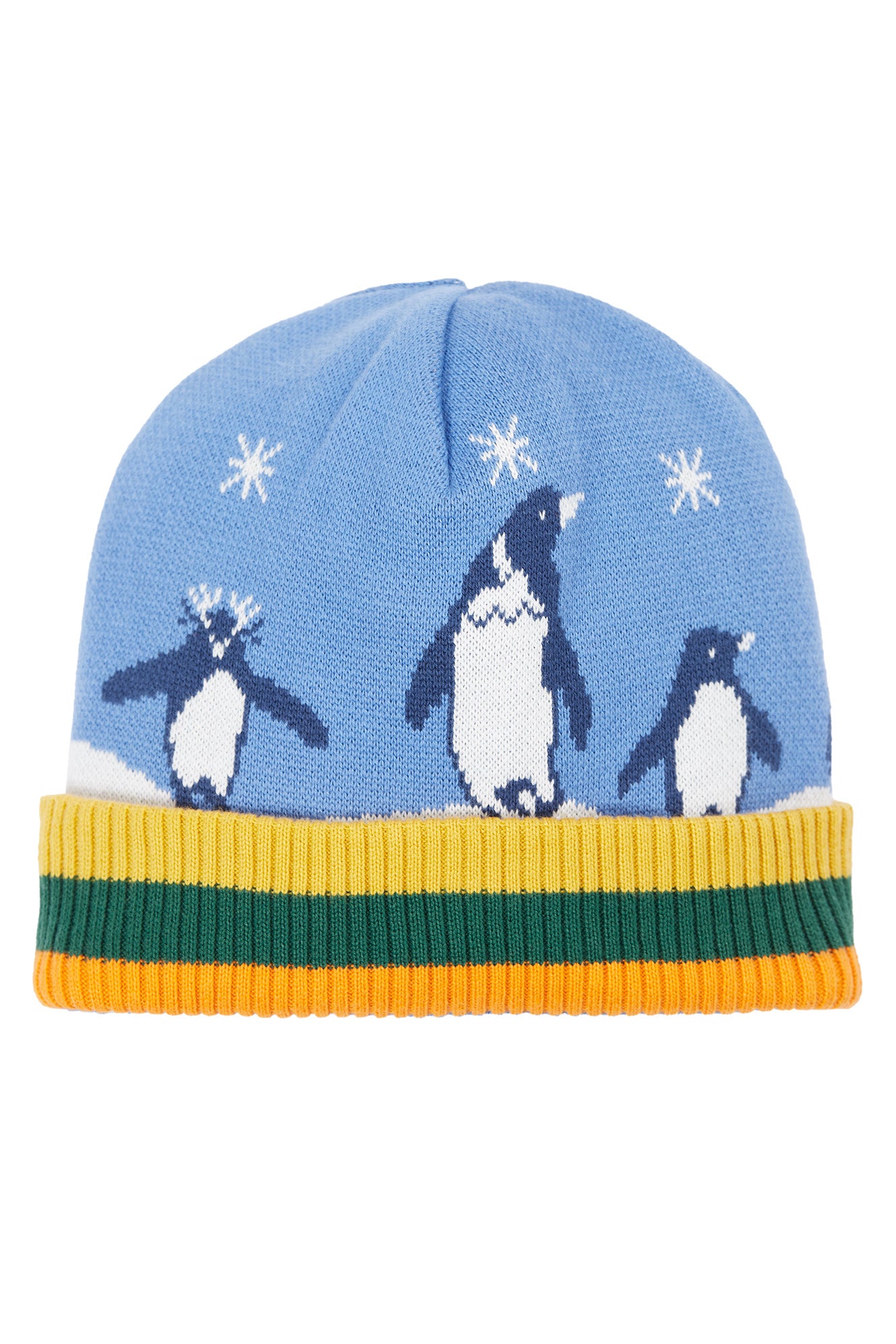 Frugi Voyager Reversible Hat in Penguin/Stripe
