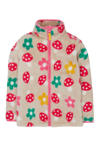 Frugi Zipped Ted Fleece Jacket in Mushroom Field
