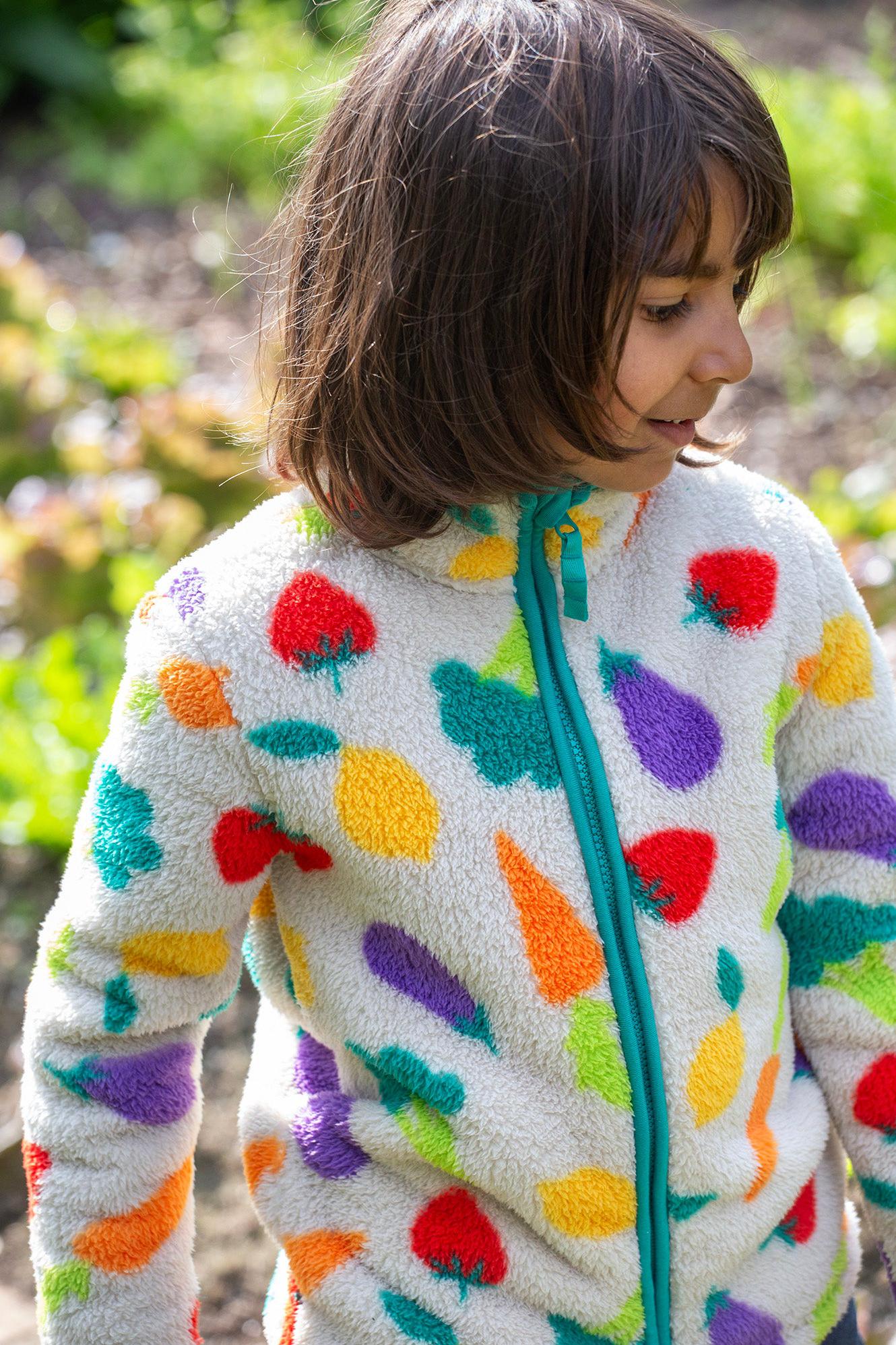 Frugi Zipped Ted Fleece Jacket in Veg Patch-Kids-Ohh! By Gum - Shop Sustainable