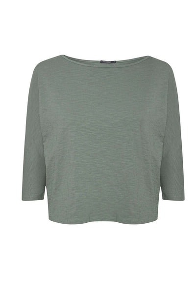 Greenbomb Basic Simper Longsleeve Top - Olive-Womens-Ohh! By Gum - Shop Sustainable