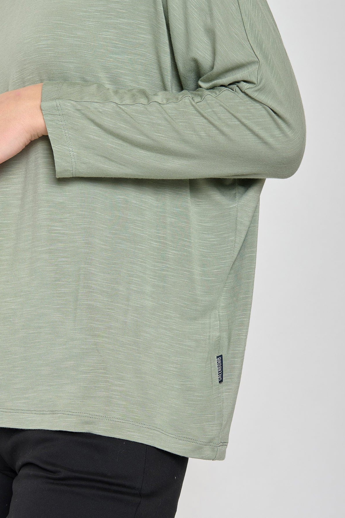 Greenbomb Basic Simper Longsleeve Top - Pale Green-Womens-Ohh! By Gum - Shop Sustainable