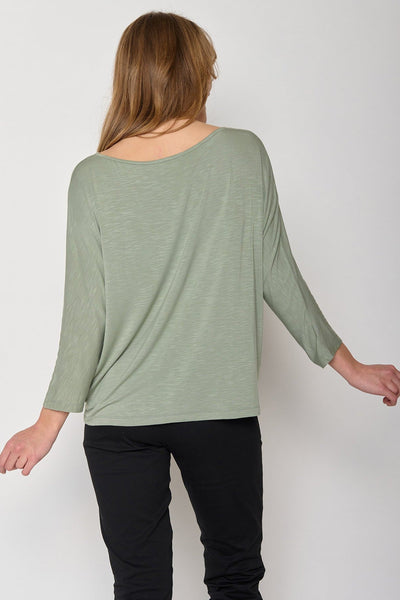 Greenbomb Basic Simper Longsleeve Top - Pale Green-Womens-Ohh! By Gum - Shop Sustainable