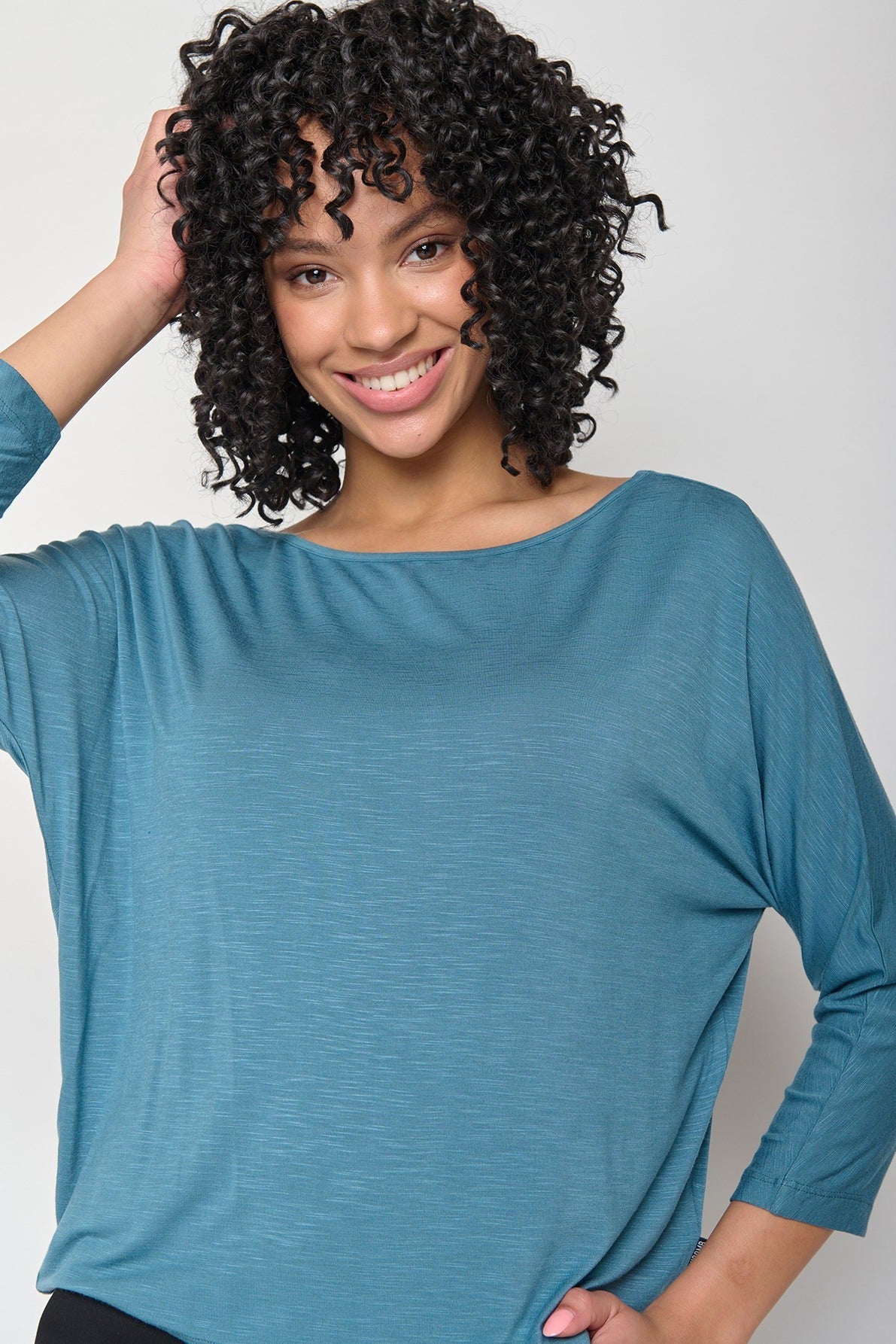 Greenbomb Basic Simper Longsleeve Top - Steelblue-Womens-Ohh! By Gum - Shop Sustainable