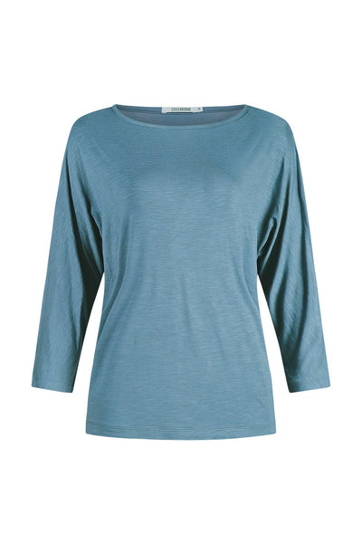 Greenbomb Basic Simper Longsleeve Top - Steelblue-Womens-Ohh! By Gum - Shop Sustainable