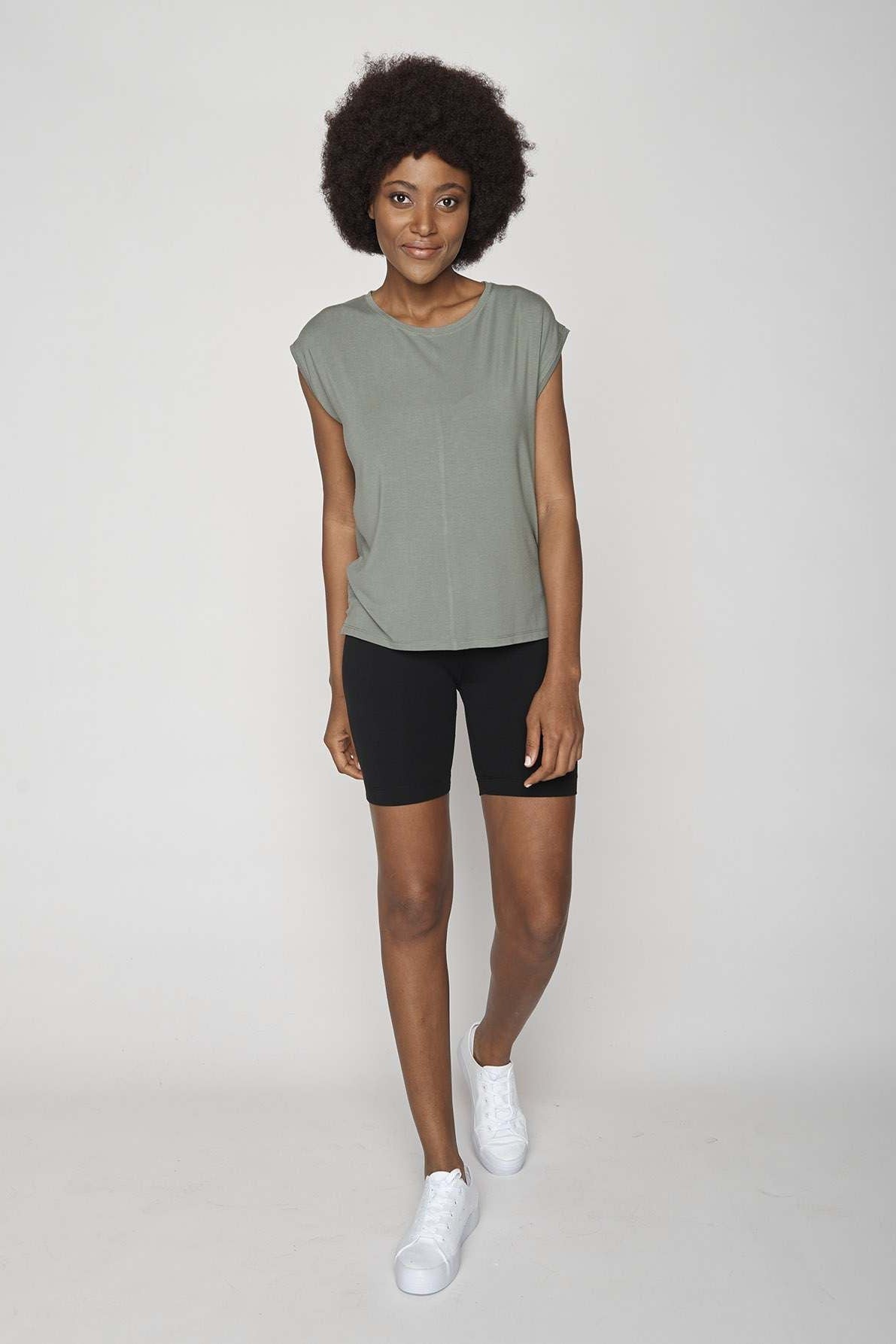 Greenbomb Basic Timid Shirt - Olive-Womens-Ohh! By Gum - Shop Sustainable