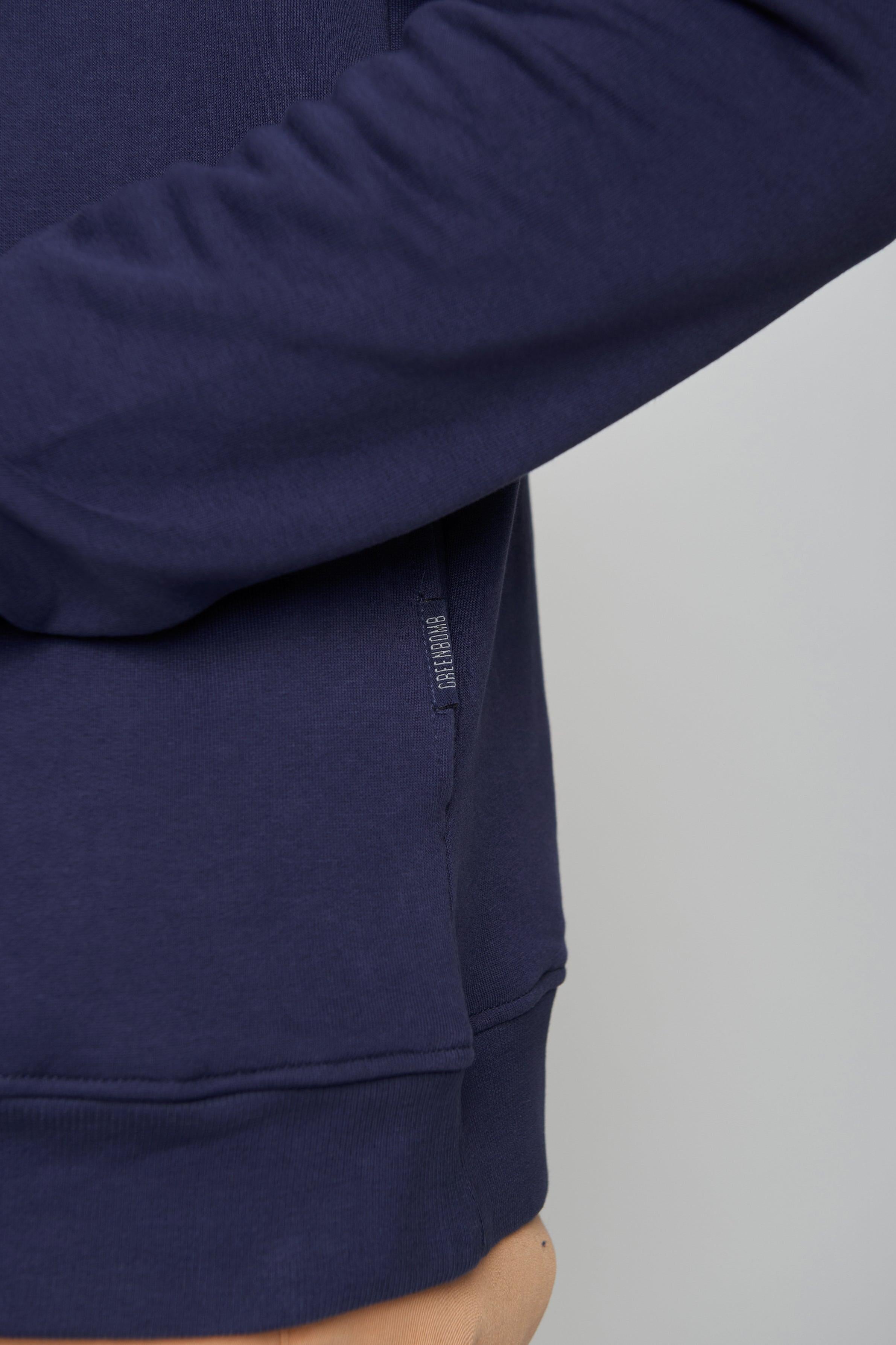 Greenbomb GOTS Organic Basic Star Hoodie in Navy