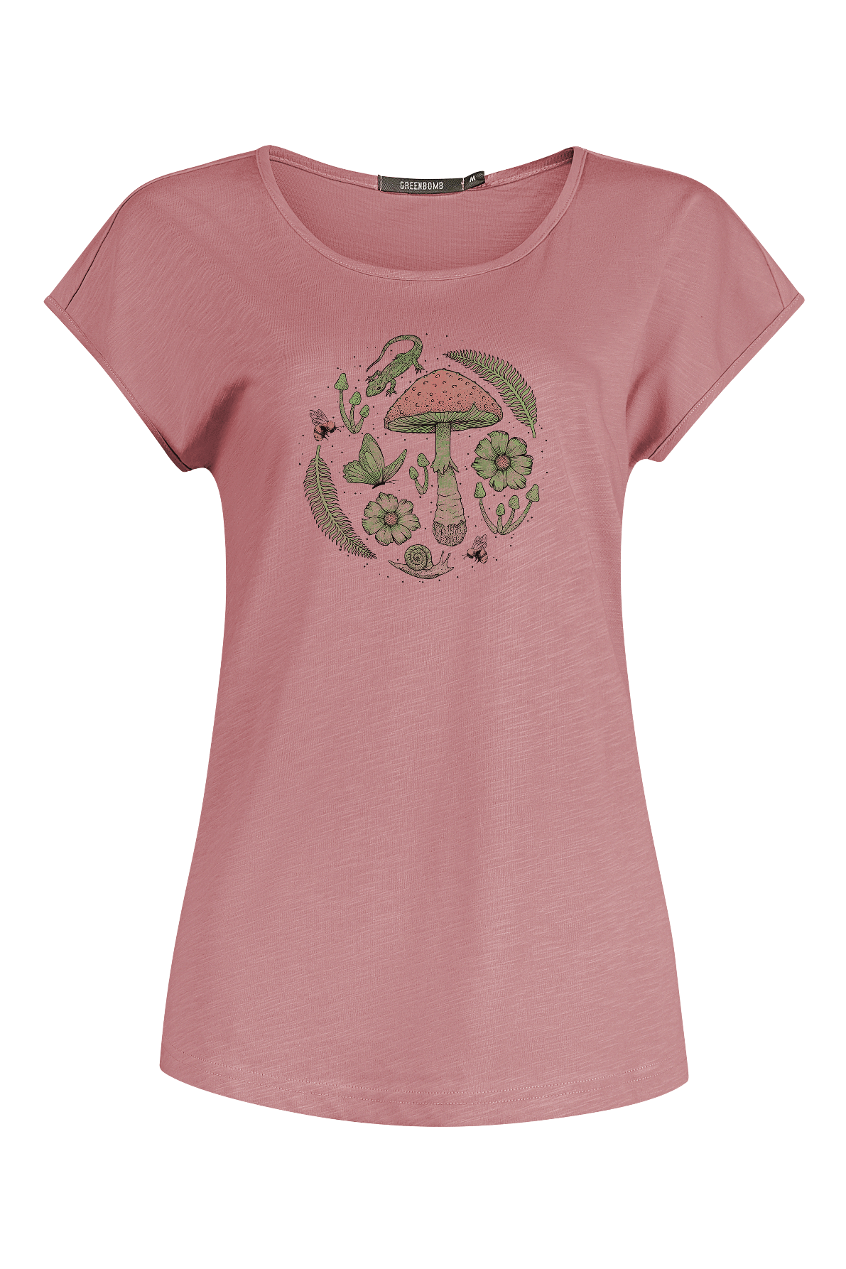 Greenbomb Nature Forest Life (Cool/T-Shirt/GOTS) | Old Rose-Womens-Ohh! By Gum - Shop Sustainable