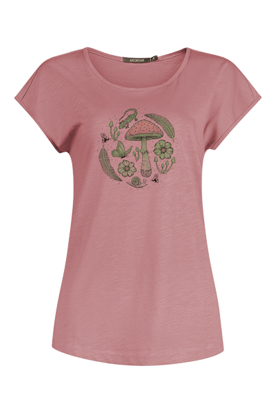 Greenbomb Nature Forest Life (Cool/T-Shirt/GOTS) | Old Rose-Womens-Ohh! By Gum - Shop Sustainable