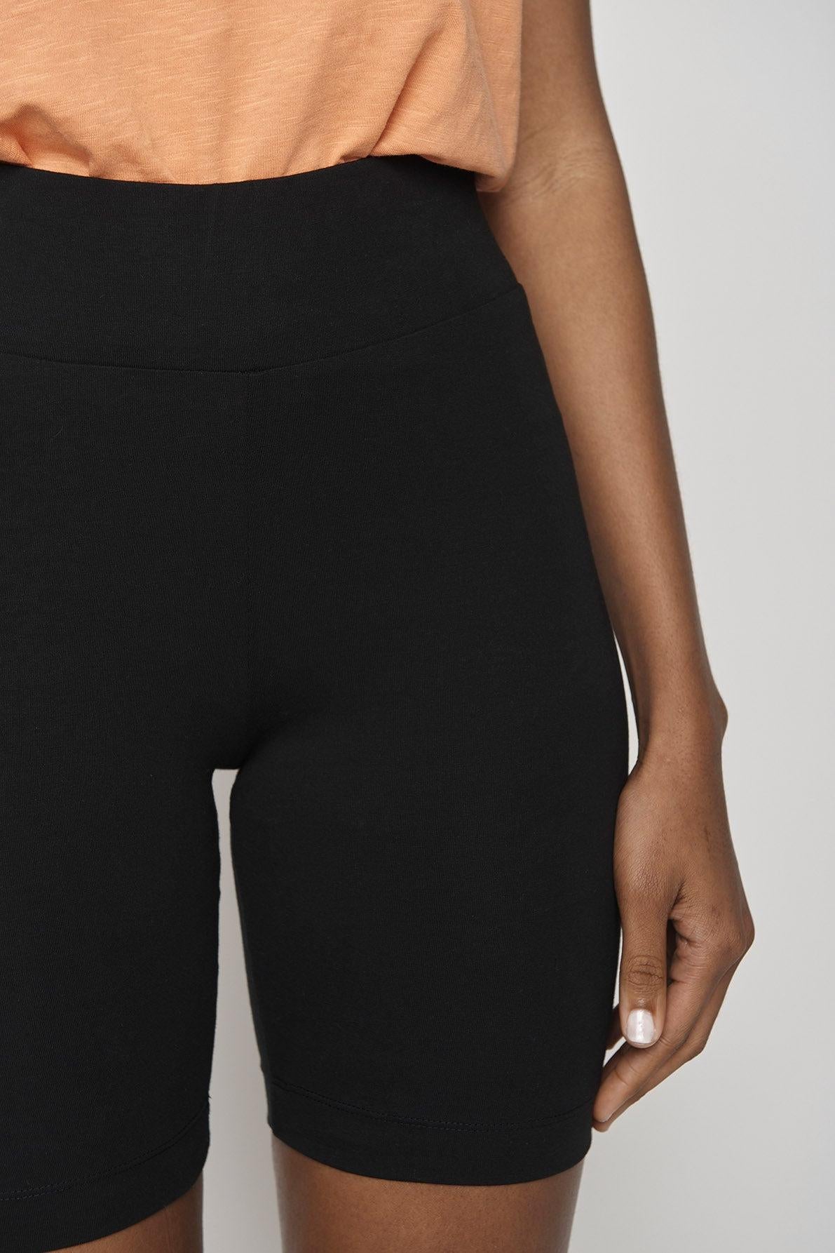Close up of organic cotton bicycle shorts