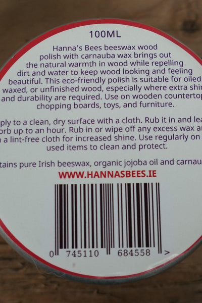 Hanna's Bees Wood Polish with Carnauba & Beeswax