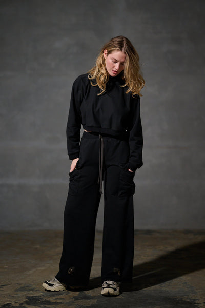 Henriette Steffensen Black Cargo Trousers