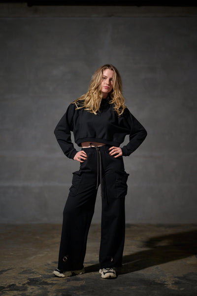 Henriette Steffensen Black Cargo Trousers