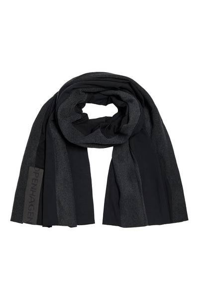 Henriette Steffensen Black Scarf No Waste-Womens-Ohh! By Gum - Shop Sustainable