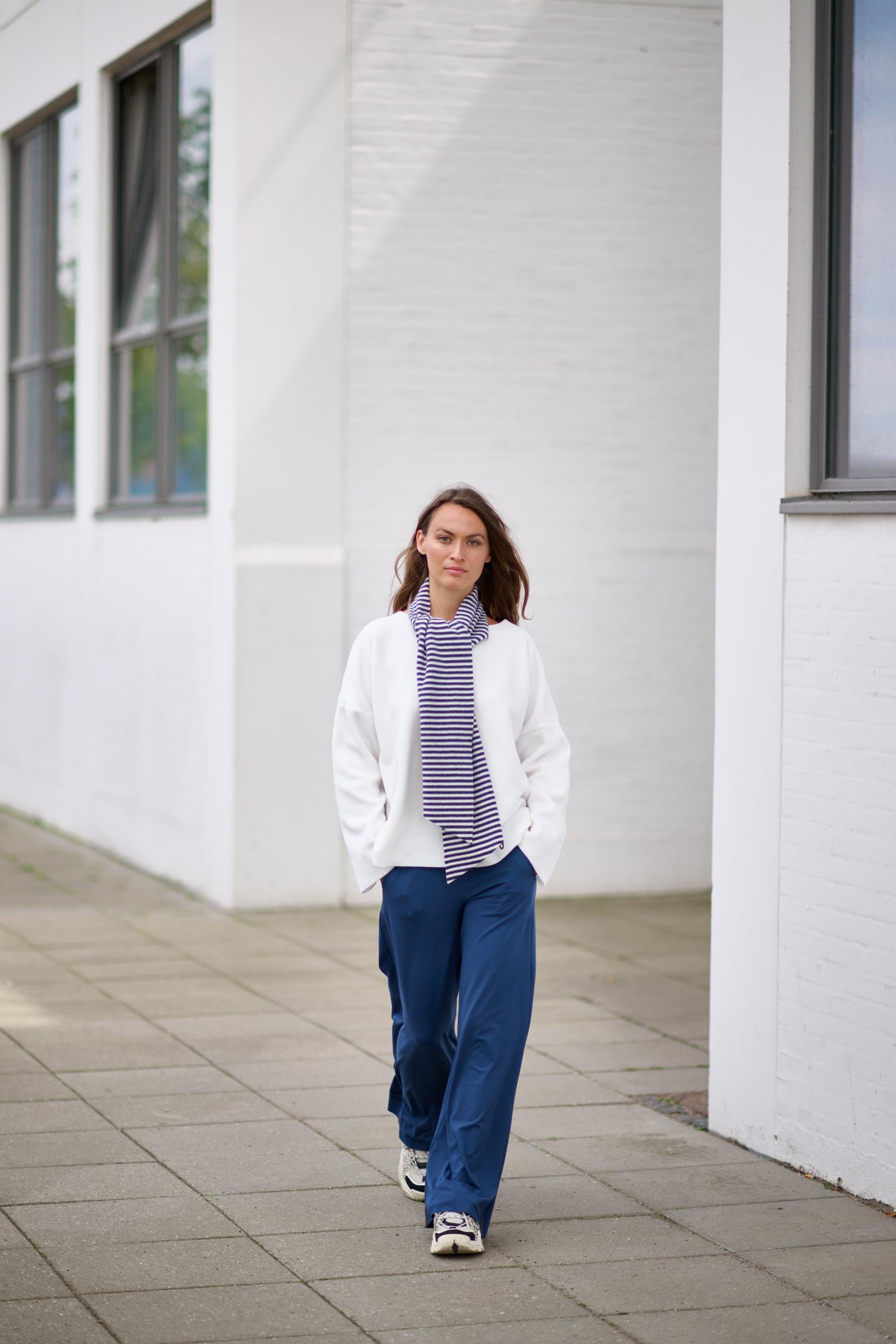 Henriette Steffensen Blue No Waste Flare Trousers Long-Womens-Ohh! By Gum - Shop Sustainable