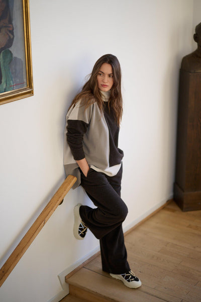 Henriette Steffensen Choc/Elephant/Kit Patch Sweater