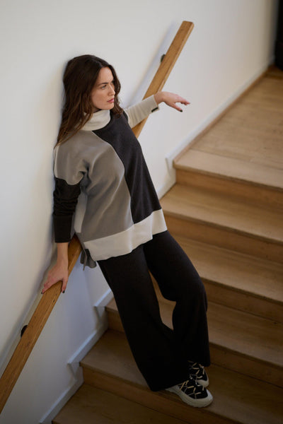 Henriette Steffensen Choc/Elephant/Kit Patch Sweater