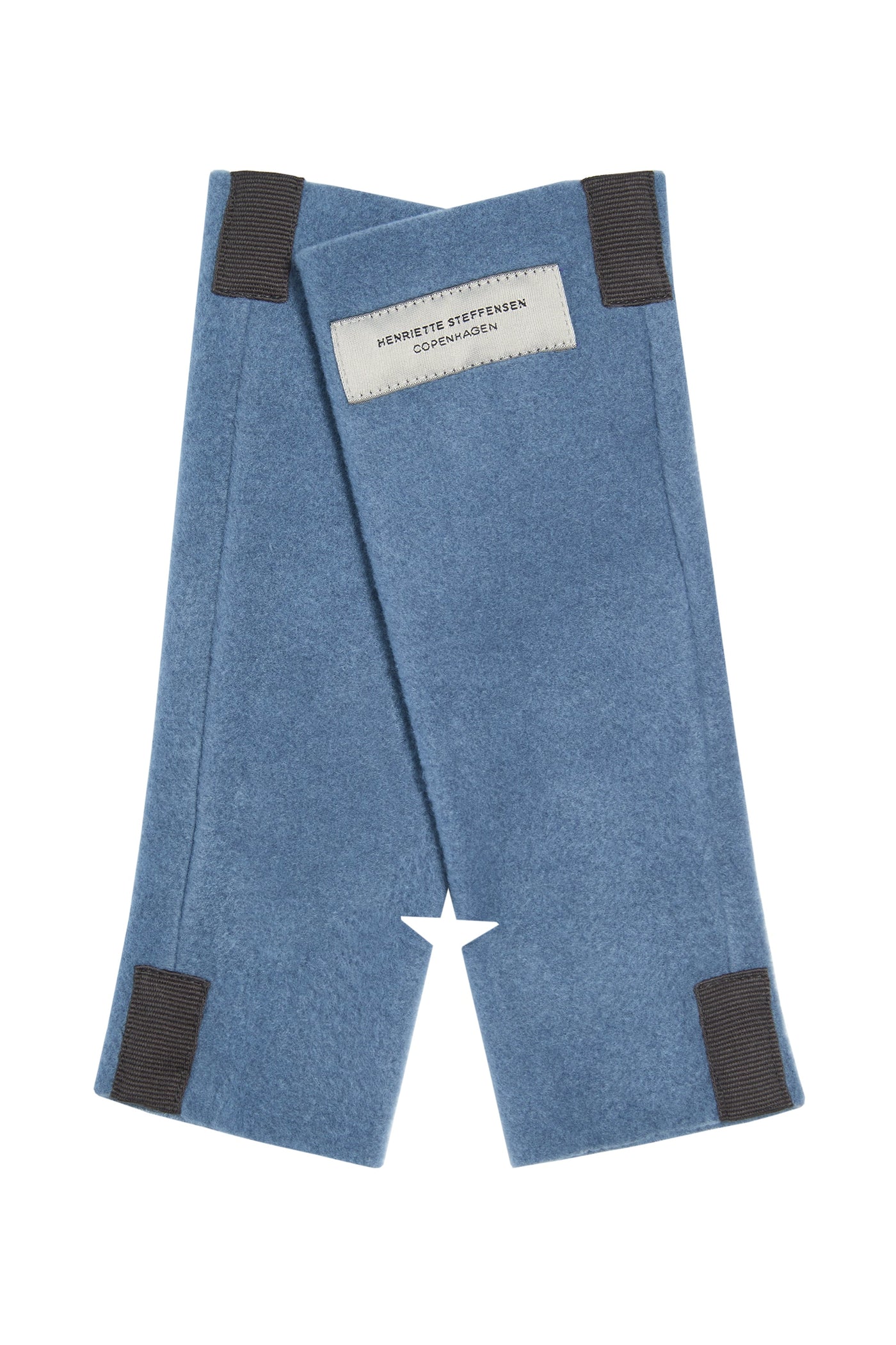 Henriette Steffensen Dusty Blue Wrist Warmers-Womens-Ohh! By Gum - Shop Sustainable