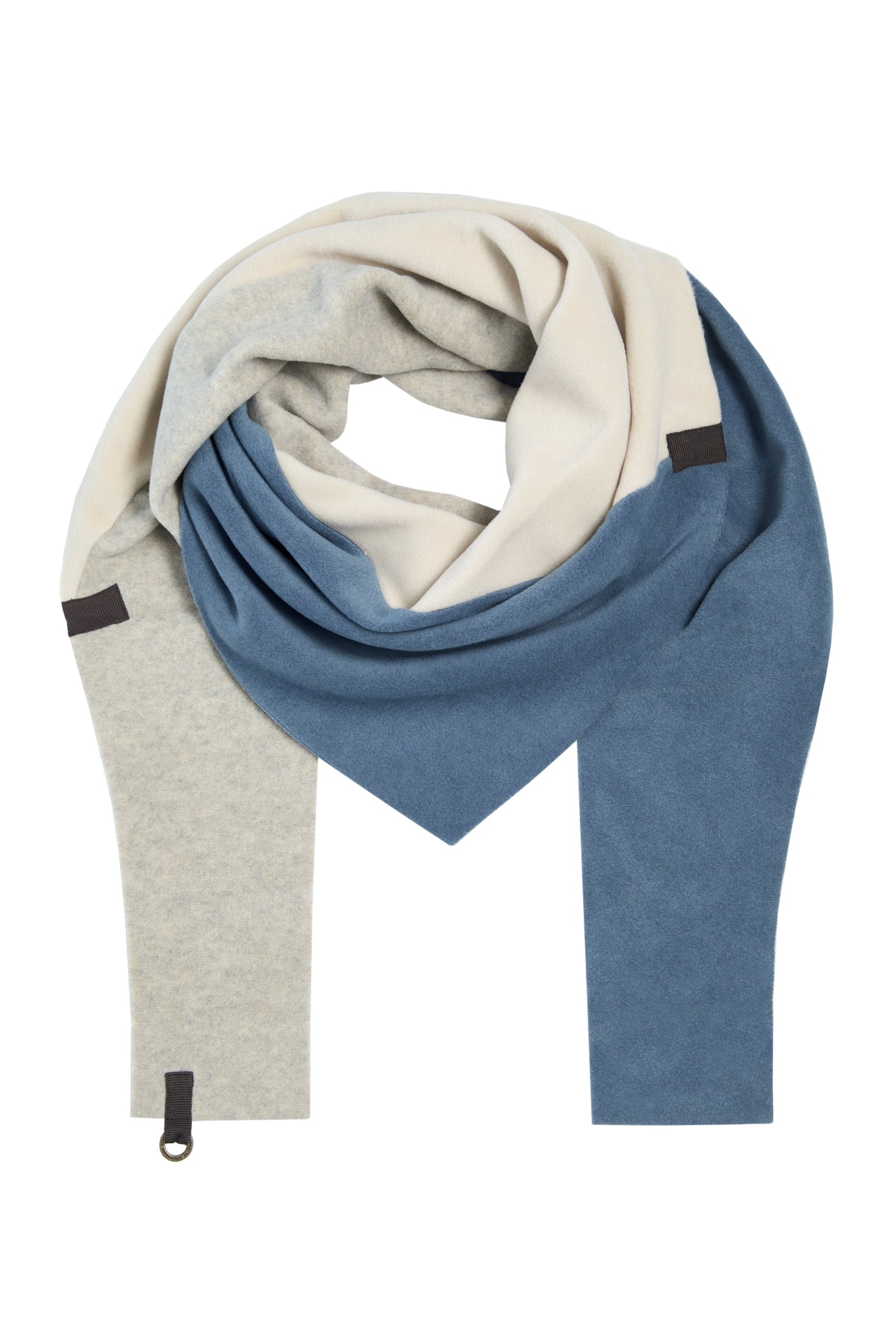 Henriette Steffensen Dusty Blue/Kit/Sand Triangle Scarf-Womens-Ohh! By Gum - Shop Sustainable