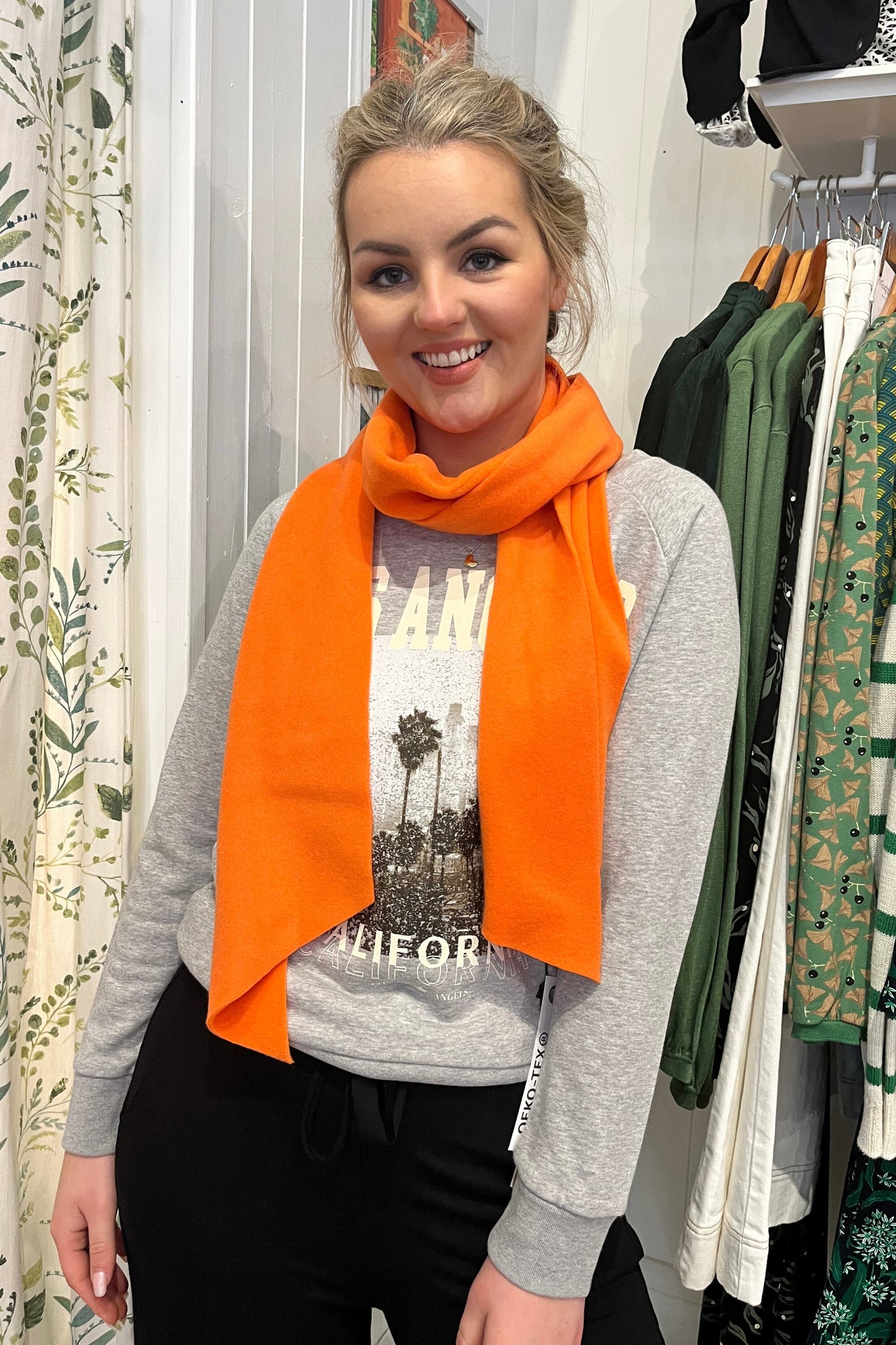 Henriette Steffensen Fleece Mini Scarf - Orange-Womens-Ohh! By Gum - Shop Sustainable