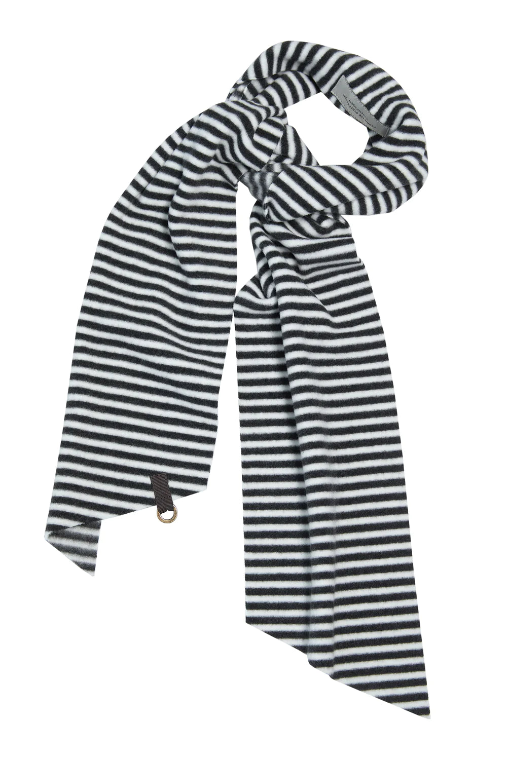 Henriette Steffensen Fleece Mini Scarf - Stripes B&W-Womens-Ohh! By Gum - Shop Sustainable