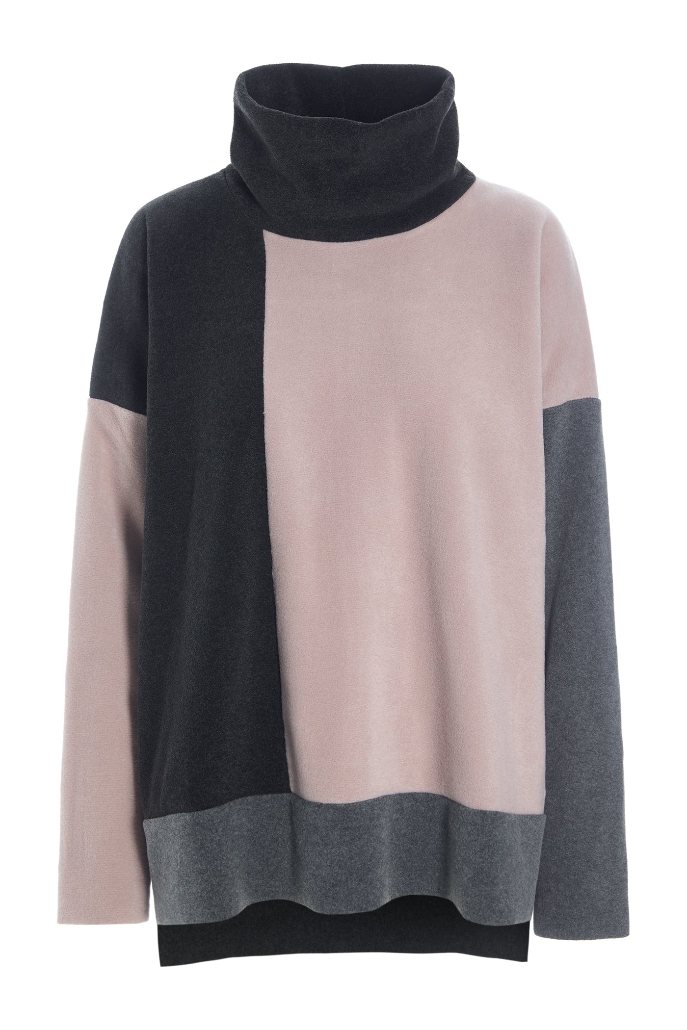 Henriette Steffensen Grey/Nude/Sb Patch Sweater-Womens-Ohh! By Gum - Shop Sustainable