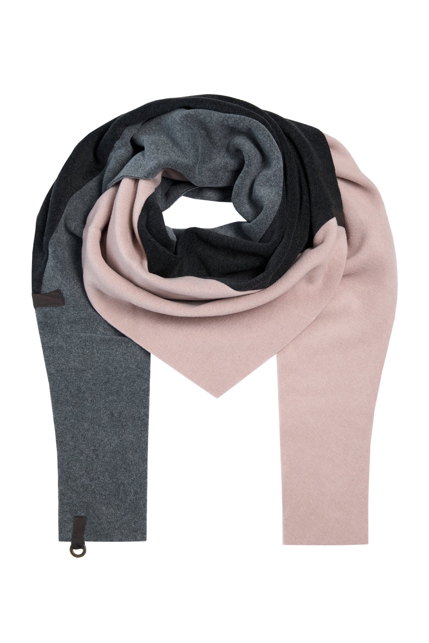 Henriette Steffensen Grey/Nude/Soft Black Triangle Scarf-Womens-Ohh! By Gum - Shop Sustainable