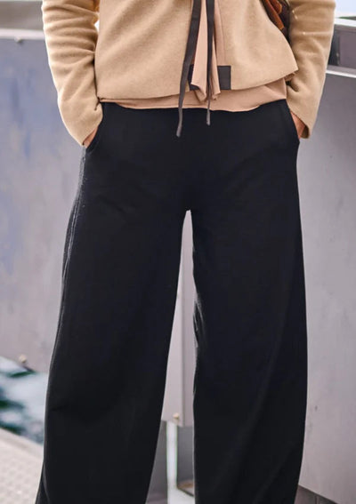Henriette Steffensen Jersey Trousers - Black-Womens-Ohh! By Gum - Shop Sustainable