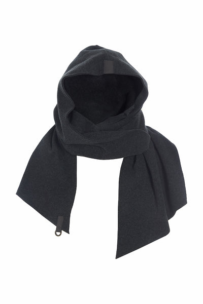 Henriette Steffensen Soft Black Scarf w/ Hood