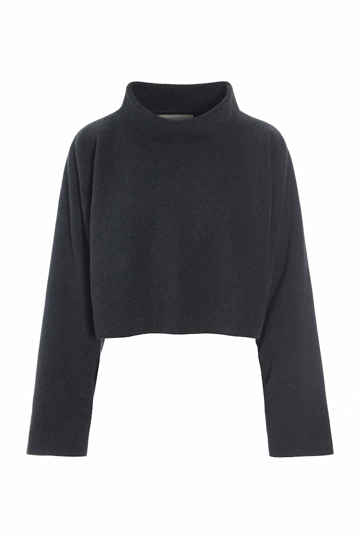 Henriette Steffensen Soft Black Short Pullover